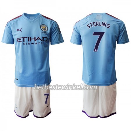 Manchester City STERLING 7 Kind Voetbaltenues Thuis 2019/20 - SS (+ Korte broeken)